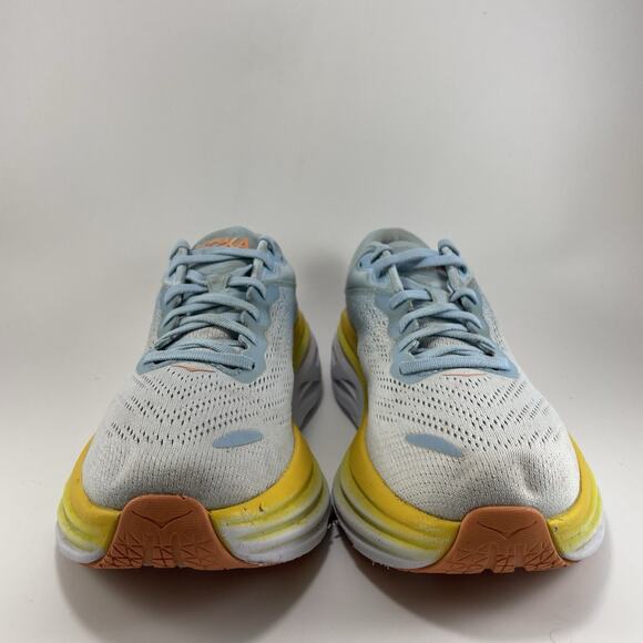Hoka One One Bondi 8 Running Shoes Womens Size 10.5 B Summer Song Blue Yellow - Picture 2 of 11